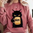 Nope Coffee Cat – Introvert Humor Monday Kitty Comfort Colors Sweatshirt Crimson Nope Coffee Cat – Introvert Humor Monday Kitty Comfort Colors Sweatshirt Crimson