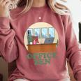 Office Zen Introvert Office Staff Secretary Employee Admin Comfort Colors Sweatshirt Crimson