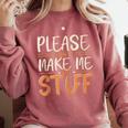 Please Don't Make Me Do Stuff Introvert Teen Lazy Gag Comfort Colors Sweatshirt Crimson