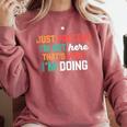 Pretend I Am Not Here That's What I'm Doing Introvert Comfort Colors Sweatshirt Crimson