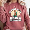 So Done With Being Interrupted Sick And Tired Introvert Premium Tri-Blend Comfort Colors Sweatshirt Crimson
