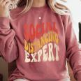 Social Distancing Expert Introvert Comfort Colors Sweatshirt Crimson Social Distancing Expert Introvert Comfort Colors Sweatshirt Crimson