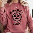 Socially Awkward Introvert Social Anxious Awkwardly Social Comfort Colors Sweatshirt Crimson