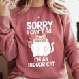 Sorry I Can’t Go I’m An Indoor Cat Introvert Cat Comfort Colors Sweatshirt Crimson Sorry I Can’t Go I’m An Indoor Cat Introvert Cat Comfort Colors Sweatshirt Crimson