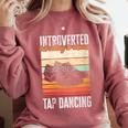 Tap Dancing Introvert Teacher Tap Dancer Tap Dance Comfort Colors Sweatshirt Crimson