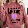 I Wanna Be Where The People Aren't Introvert Comfort Colors Sweatshirt Crimson I Wanna Be Where The People Aren't Introvert Comfort Colors Sweatshirt Crimson