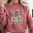 100 Days In The Books Reading Teacher 100th Day Of School Comfort Colors Sweatshirt Orchid 100 Days In The Books Reading Teacher 100th Day Of School Comfort Colors Sweatshirt Orchid