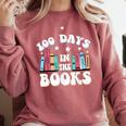 100 Days In The Books School Reading Celebration Comfort Colors Sweatshirt Orchid