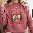 100 Days Smarter Shirt Cute Hedgehog Love Books School Tee Comfort Colors Sweatshirt Orchid
