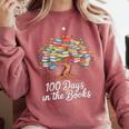100th Day Of School Books Tree Reading Comfort Colors Sweatshirt Orchid 100th Day Of School Books Tree Reading Comfort Colors Sweatshirt Orchid