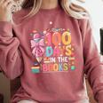 100th Day Of School Teacher Floral 100 Days In The Books Comfort Colors Sweatshirt Orchid