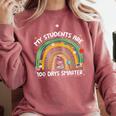 100th Day Of School Teachers Students Women Floral Books Comfort Colors Sweatshirt Orchid 100th Day Of School Teachers Students Women Floral Books Comfort Colors Sweatshirt Orchid