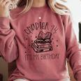 14th Birthday Girls Chapter 14 Its My Birthday Book Lover Comfort Colors Sweatshirt Orchid