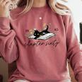 1965 Chapter Sixty Book Cat Lover 60th Birthday For Men Women Comfort Colors Sweatshirt Orchid