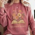 1995 Chapter Thirty Birthday Wildflower Book 30 Year Old Comfort Colors Sweatshirt Orchid