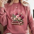 40th Birthday Chapter 40 Birthday Shirt Women Book Lover Comfort Colors Sweatshirt Orchid