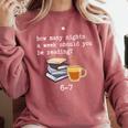 67 Read Every Night Quote For Book Lovers &Coffee Fans Comfort Colors Sweatshirt Orchid