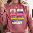 67 Reading Books 6 7 If You Know Six Seven Comfort Colors Sweatshirt Orchid