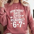 67 For Reading With Books Comfort Colors Sweatshirt Orchid