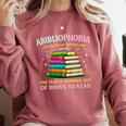 Abibliophobia Bibliophilia Abibliophobia Book Lovers Comfort Colors Sweatshirt Orchid