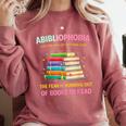 Abibliophobia Book Lovers Graphic Comfort Colors Sweatshirt Orchid