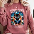 Abibliophobia Cat Reading Bookworm Reader Nerd For Men Women Girls Kids Comfort Colors Sweatshirt Orchid Abibliophobia Cat Reading Bookworm Reader Nerd For Men Women Girls Kids Comfort Colors Sweatshirt Orchid