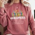Abibliophobia Definition Book Reader Book Nerd Book Reading Comfort Colors Sweatshirt Orchid