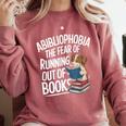 Abibliophobia Dog Book Lover Library Comfort Colors Sweatshirt Orchid Abibliophobia Dog Book Lover Library Comfort Colors Sweatshirt Orchid