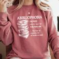 Abibliophobia Reading Bookworm Comfort Colors Sweatshirt Orchid Abibliophobia Reading Bookworm Comfort Colors Sweatshirt Orchid