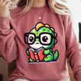 Adorable Book Lover Iguana With Reading Glasses Cute Comfort Colors Sweatshirt Orchid Adorable Book Lover Iguana With Reading Glasses Cute Comfort Colors Sweatshirt Orchid