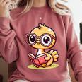 Adorable Book Lover Ostrich With Reading Glasses Cute Comfort Colors Sweatshirt Orchid Adorable Book Lover Ostrich With Reading Glasses Cute Comfort Colors Sweatshirt Orchid
