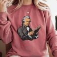 Alexander Hamilton Reading A Book Comfort Colors Sweatshirt Orchid Alexander Hamilton Reading A Book Comfort Colors Sweatshirt Orchid