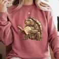 Alligator Snapping Turtle Reading A Book Comfort Colors Sweatshirt Orchid Alligator Snapping Turtle Reading A Book Comfort Colors Sweatshirt Orchid