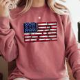 America US Flag Books Library Reading For Book Lover Reader Comfort Colors Sweatshirt Orchid