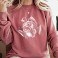 Anglerfish Reading Book Art Comfort Colors Sweatshirt Orchid