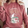Anti-Social Book-Club Cat Graphic Comfort Colors Sweatshirt Orchid