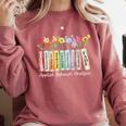 Applied Behavior Analysis Book Wildflower ABA RBT Therapist Premium Tri-Blend Comfort Colors Sweatshirt Orchid