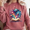 Astronomy Space Lover Books Bookworm Comfort Colors Sweatshirt Orchid