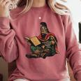 Attila The Hun Reading A Book Comfort Colors Sweatshirt Orchid Attila The Hun Reading A Book Comfort Colors Sweatshirt Orchid