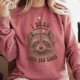 Audio Book Reader Book Lover Raccoon I Read With My Ears Comfort Colors Sweatshirt Orchid