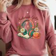 Audiobook Girlie Headphones Book Tea Love Comfort Colors Sweatshirt Orchid