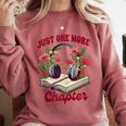 Audiobook Lover Bookish Headphones Just One More Chapter Comfort Colors Sweatshirt Orchid