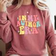 In My Author Era Writer Reading Writing Book Author Comfort Colors Sweatshirt Orchid