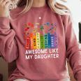 Awesome Like My Daughter Books Floral Proud Mom Women Comfort Colors Sweatshirt Orchid Awesome Like My Daughter Books Floral Proud Mom Women Comfort Colors Sweatshirt Orchid