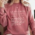 Aziraphale's Bookshop AZ Fell And Co Literary Antiquarian Comfort Colors Sweatshirt Orchid
