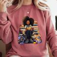 Back To School Afro Melanin Girl Reading Book Bookworm Comfort Colors Sweatshirt Orchid Back To School Afro Melanin Girl Reading Book Bookworm Comfort Colors Sweatshirt Orchid