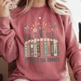 Im With The Banned Book Readers Librarian Read Banned Books Comfort Colors Sweatshirt Orchid