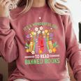 Banned Books Week Librarian Reading Comfort Colors Sweatshirt Orchid