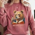 Bear Reading Book Glasses Library Zoo Teacher School Animal Comfort Colors Sweatshirt Orchid Bear Reading Book Glasses Library Zoo Teacher School Animal Comfort Colors Sweatshirt Orchid