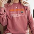 Biblioholic Definition Reading Nerd Book Lovers Geek Comfort Colors Sweatshirt Orchid